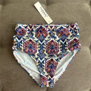 NWT Nicole Miller Paisley Bikini Swimsuit Bottoms